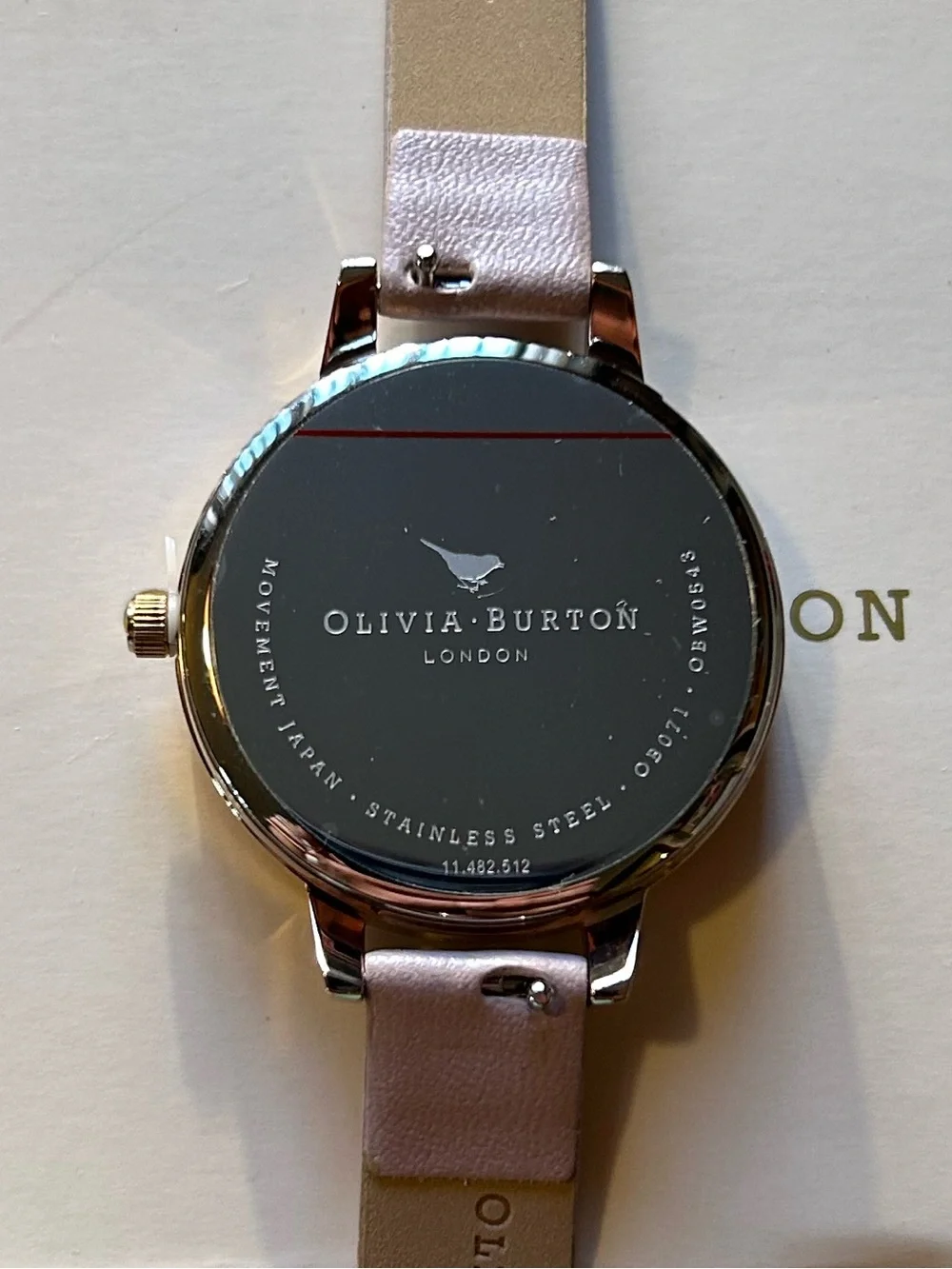 Olivia Burton Watch With 34mm Floral Face & Pink Band